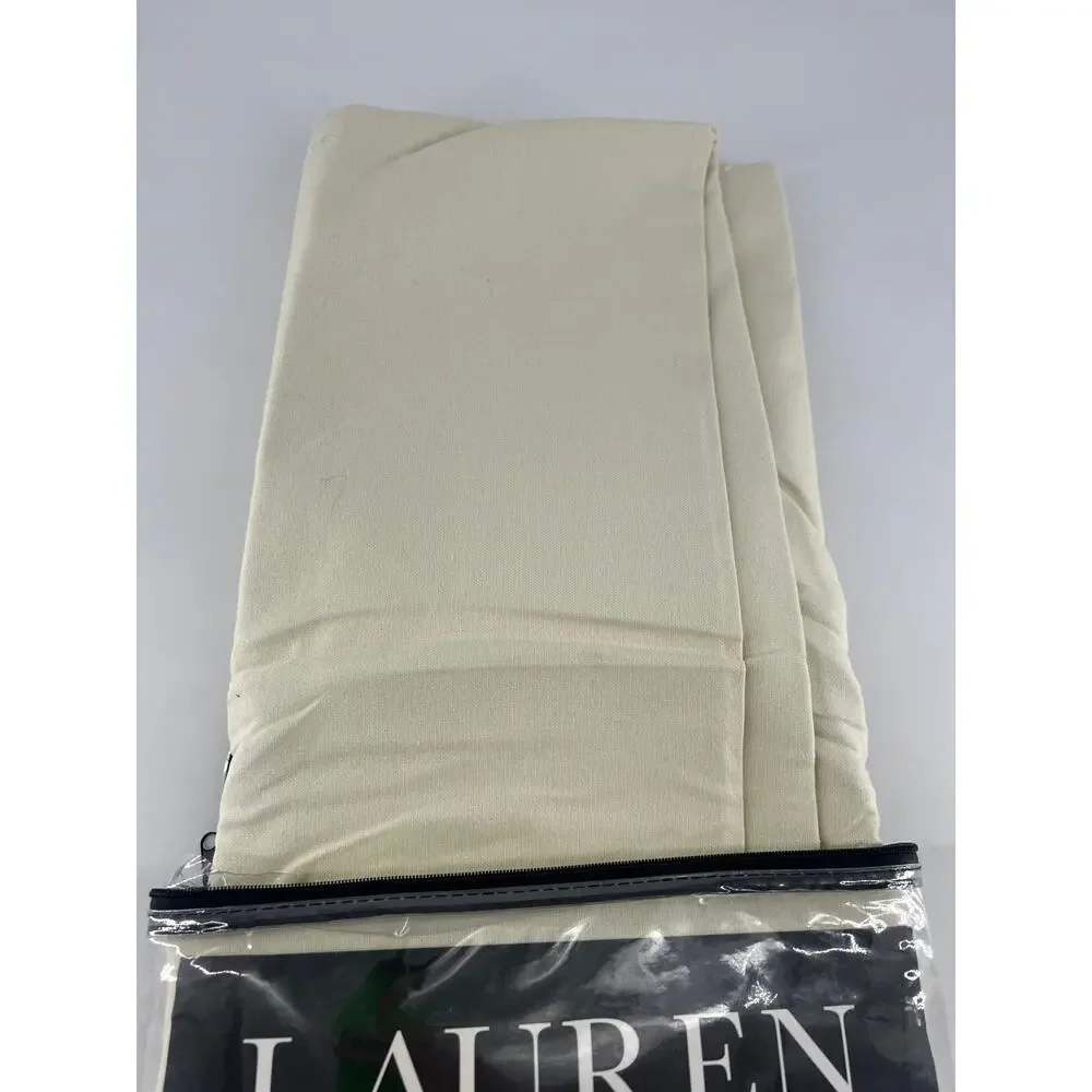 Ralph Lauren Waller Back Tab Panel Blackout Curtain  52 x 96 Natural Tan New